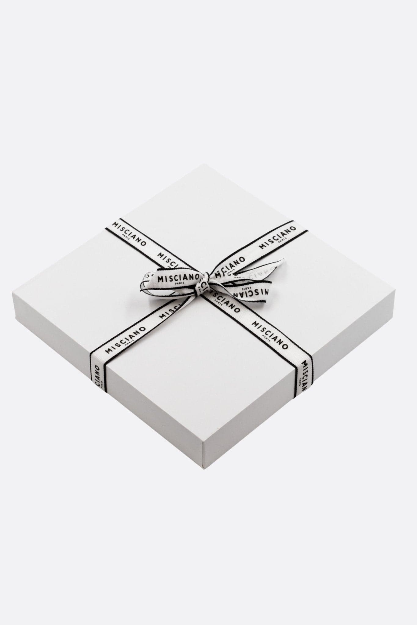 Boite Misciano cadeau avec noeud - présentation du coffret Misciano.